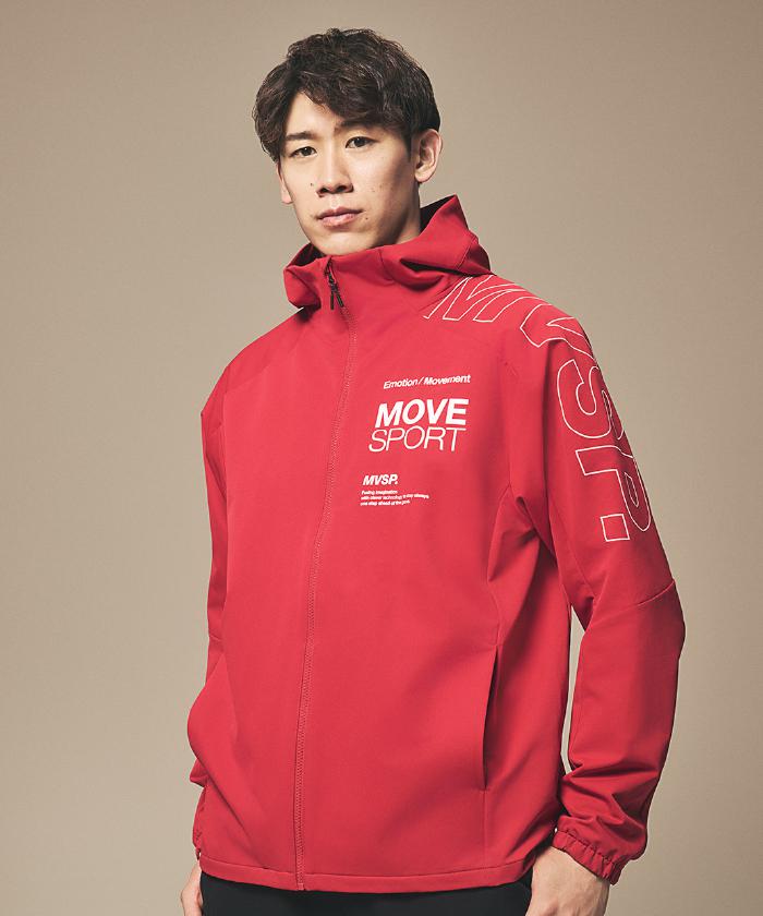 楽天デサント公式通販　楽天市場店【公式】ムーブスポーツ MoveSport 【石川祐希選手着用｜ACTIVE SUITS】HEATNAVI ソフトシェル フーディー メンズ 男性 2WAYストレッチ/はっ水/光吸収発熱トレーニング スポーツ ブランド 2025年秋冬モデル ST5FJK22M
