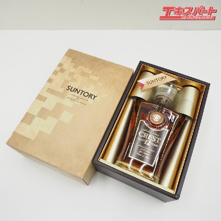 神奈川県/群馬県/埼玉県限定発送 サントリー SUNTORY 箱付 クレスト CREST 12年 700ml 未開栓 戸塚店【中古】