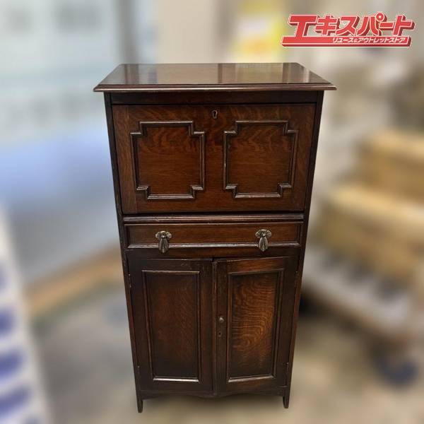 樂天商城 - パルテノンアンティーク 1910年程度 イギリスライティングビューロー スリム 戸塚店【中古】