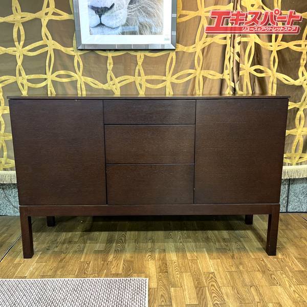 柏木工 ELES エレス リビングボード サイドボード ナラ材 ULK73 美品 2 戸塚店【中...