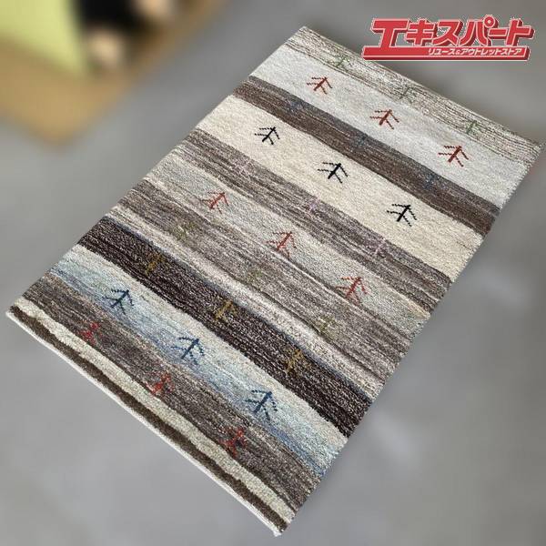 未使用 GRACE GABBEH/グレースギャベ イラン産 ウール 63×94cm 12万 5 戸塚店【中古】