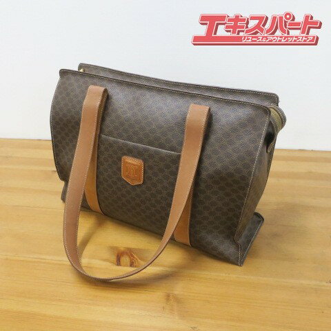 CELINE セリーヌ マカダム ショルダートートバッグ ブラゾン型押し 前橋店【中古】