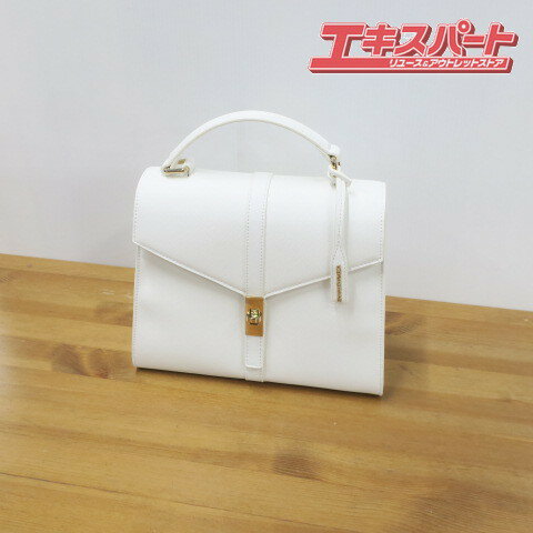樂天商城 - 未使用品 SAMANTHAVEGA サマンサベガ 玉城ティナ コラボ スクエアトート ハンドバッグ ショルダーバッグ 2way ホワイト 前橋店【中古】