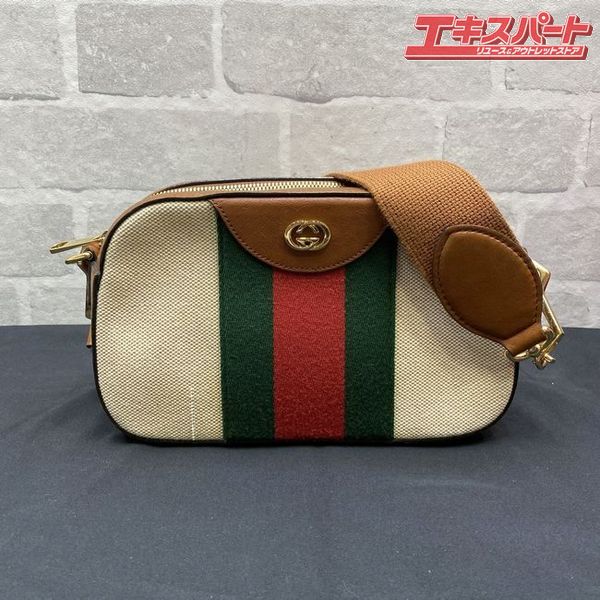 樂天商城 - GUCCI ヴィンテージショルダーバッグ シェリーライン 575073 キャンバス 戸塚店【中古】
