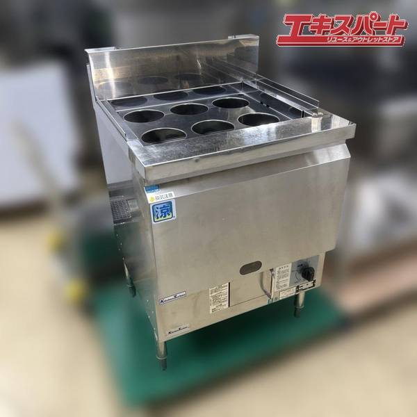 キッチンテクノ 業務用 角型 角槽 ゆで麺機 ラーメン釜 CM-6060 都市ガス 6テボ用 湯量42L 戸塚店【中古】