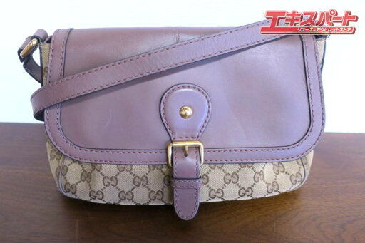 グッチ GUCCI GGキャンバス レザー ショルダーバッグ 308452 肩掛け ゴールド金具 ブラウン 戸塚店【中古】 グッチ GUCCI GGキャンバス レザー ショルダーバッグ 308452 肩掛け ゴールド金具 ブラウン 戸塚店【中古】