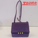 フェラガモ Salvatore Ferragamo BA21 4280 ヴァラリボン ショルダーバッグ レザー パープル ゴールド金具 戸塚店【中古】(4)