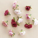 【12個セット】ローズヘッドセットバレンタインの店舗装飾におすすめ。送料無料 造花 インテリア パーツ フェイクフラワー フェイク バラ 薔薇