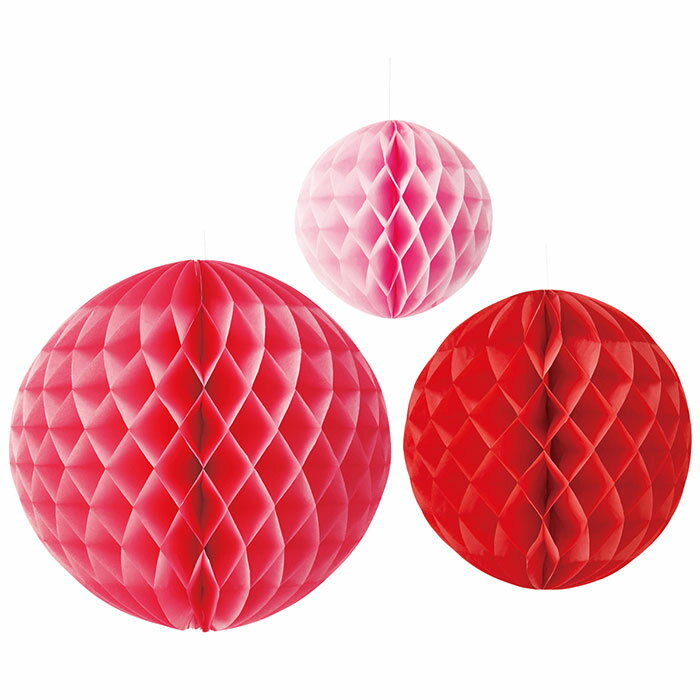 【5%OFFクーポン有り!11月30日限り】【3個セット】ハニカムボール ピンク送料無料 ハニカムボール 飾り 装飾 パーティ 吊り下げ デコレーション おしゃ...