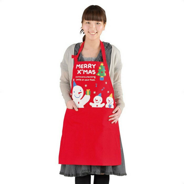 【5%OFFクーポン有り!ブラックフライデー期間中♪】ベーシッククリスマス エプロン スノーマン(男女兼用) 1枚サンタクロース 衣装 コスプレ レディース メ...