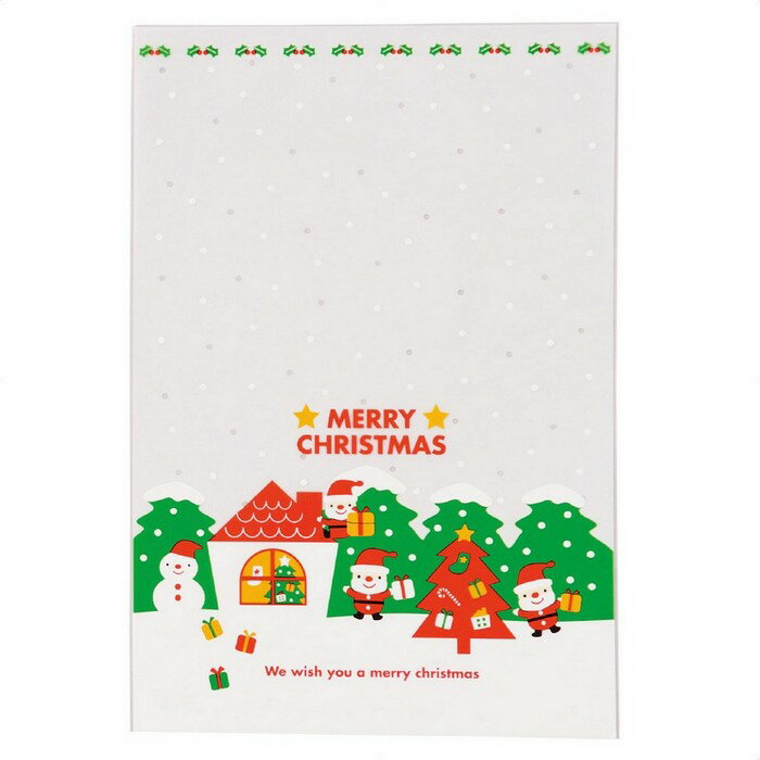 【5%OFFクーポン有り!11月30日限り】【50枚入り】ミニサンタ OPPギフトバッグ 20×29cmクリスマス お菓子 ラッピング 袋 OPP ビニール袋 ...
