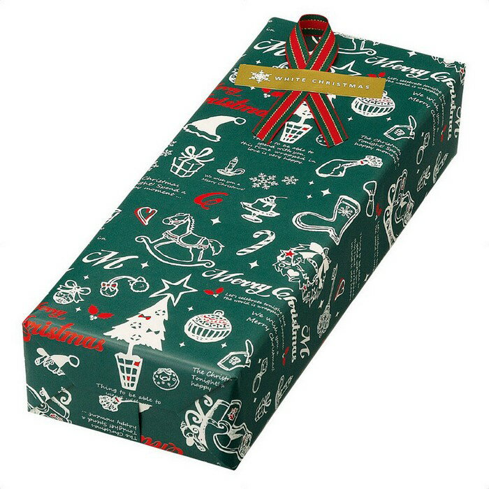 【5%OFFクーポン有り！14日10時～16日】【50枚入り】アンティークノエル 包装紙 半裁 グリーンクリスマス 包装紙 おしゃれ ラッピング ギフト 半才