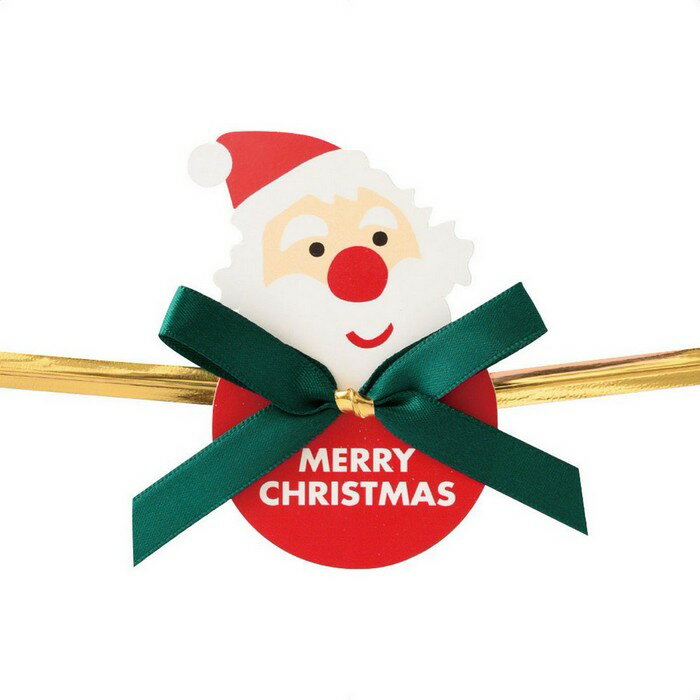 【10個入り】クリスマスオールドワイヤータイ サンタ袋の口をしぼったり、ボトルのネックに巻いたりして便利にお使いいただけます。ラッピング ワイヤータイ ギフト ...