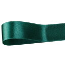 サテンリボン 25mm幅×20m巻 ダークグリーン 1巻低価格で大人気のサテンリボン。クリスマス リボン おしゃれ ラッピング ギフト 手芸 素材 サテン