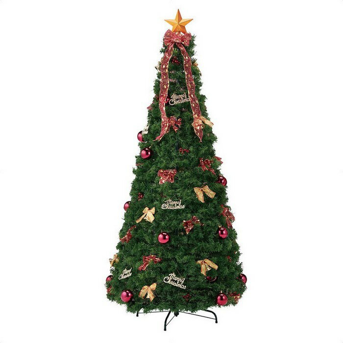 クリスマスツリー クリスマス おしゃれ 送料無料 オーナメント 北欧 210cm 飾り クリスマス 送料無料 H0cm ポップアップツリー レッド H0cm 1セット ストア エキスプレス 店あっという間に完成 リーズナブルで設置ラクラクだからたくさん並べて華やかに 収納も場所