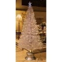 ホワイトファイバーツリー H210cm 1本オーナメントの付いていないシンプルなホワイトクリスマスツリー。クリアな光で繊細にきらめくホワイトファイバー。クリスマスツリー 210cm おしゃれ 北欧 大型 led ファイバーツリー