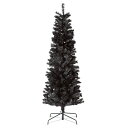 PVCクリスマスツリー ブラック スリム H120cm 1本クールな印象のブラックツリーのスリムタイプ。本体や枝やベースがすべて黒で個性的なクリスマスを演出します。クリスマスツリー 120cm ヌードツリー オーナメントなし シンプル スリム