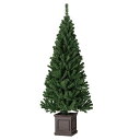 スクエアベースクリスマスツリー スリム H210cm 1本重量感のある木製ベースで高級感アップ。スリムタイプなので、狭い場所にも背の高いツリーを飾ることができま...