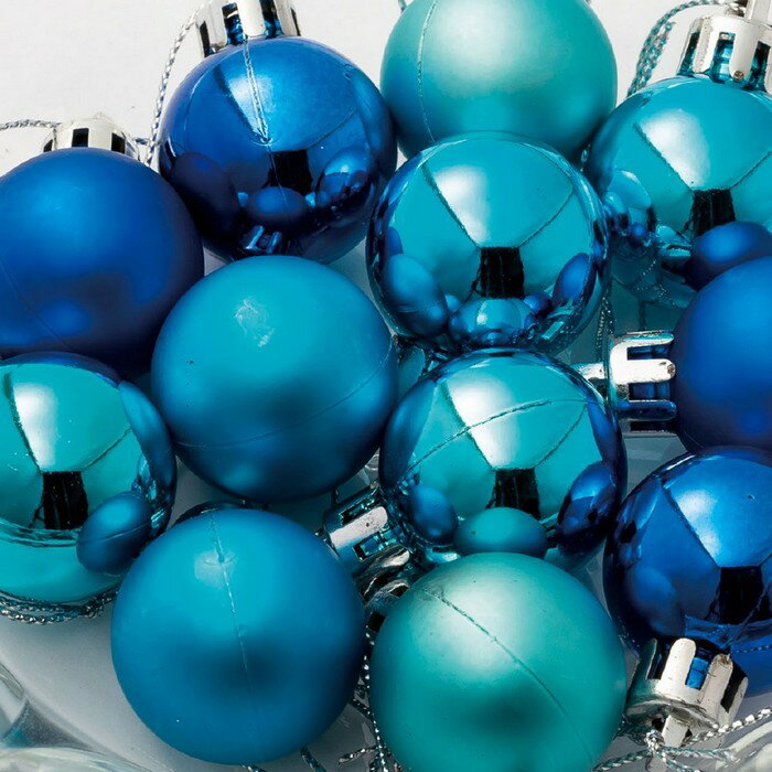 オーナメントボール 3cmブルー 24個クリスマス 飾り クリスマスツリー オーナメント