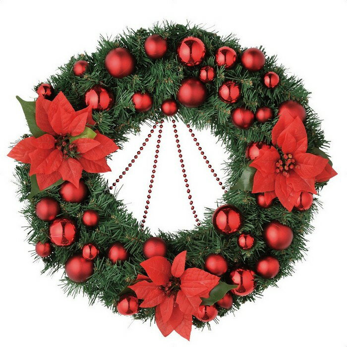 クリスマスビーズリース レッド 1個クリスマスリース 玄関 おしゃれ クリスマス雑貨