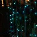 【100球】LEDストレートライト アイスブルークリスマスツリーに飾ったり、看板に巻いたり、店頭を美しく効果的にライトアップして集客アップ。点滅パターンコントロ...
