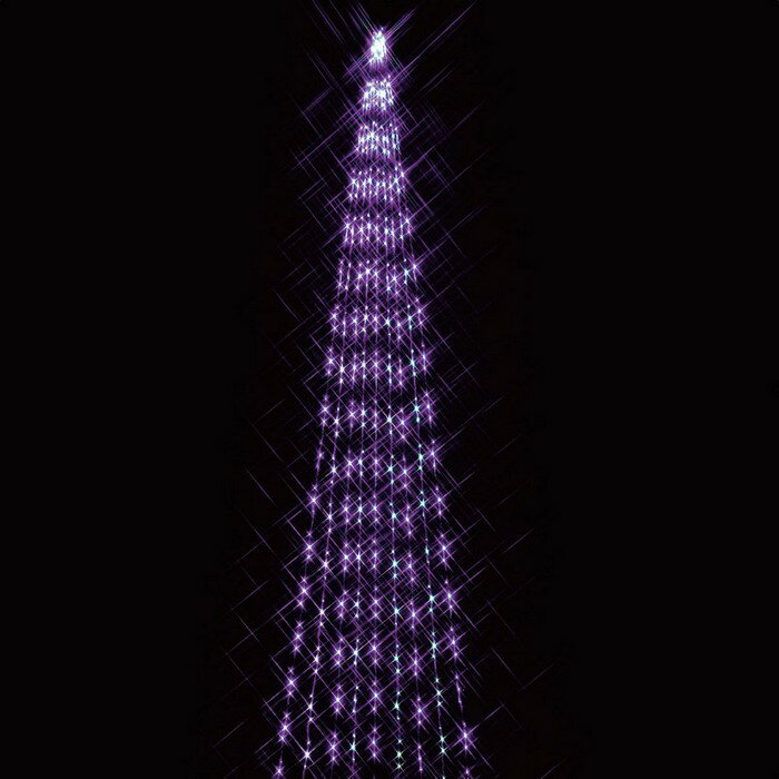 【1728球】LEDドレープライトロングサイズ(10m) ホワイト／ピンク10メートルの超豪華ロングライト！壁面をダイナミックに彩り、街行く人にアピール！クリスマス イルミネーション 電飾 ライト LED ハロウィン 屋外 ナイアガラ