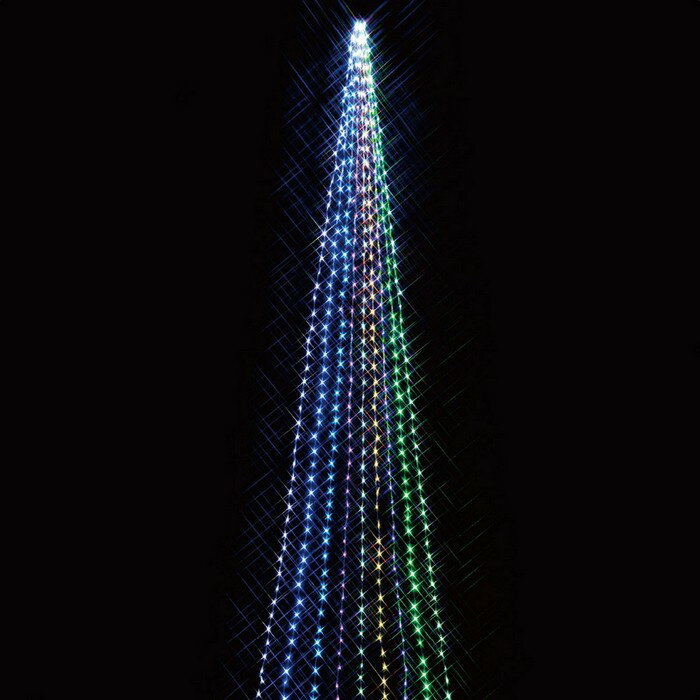 【1728球】LEDドレープライトロングサイズ(10m) スーパーマルチ10メートルの超豪華ロングライト！壁面をダイナミックに彩り、街行く人にアピール！クリスマス イルミネーション 電飾 ライト LED ハロウィン 屋外 ナイアガラ