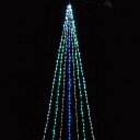 【672球】LEDドレープライト ジュエルカラー軒下を多彩なきらめきで彩って注目度バツグン!点滅スピードコントローラー付きです。クリスマス イルミネーション 電飾 ライト LED ハロウィン 屋外 ナイアガラ