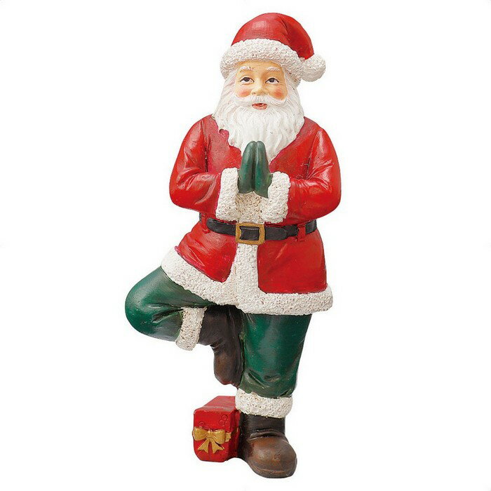 ヨガデコレーション 木のポーズ 1個ユニークで楽しいサンタがヨガポーズをしたデコレーション。あなた..