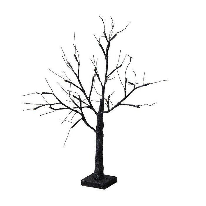 LEDブランチツリー ブラック H60cm 1台黒い枝の木にLEDが幻想的にきらめいて、目をひきます。オーナメントを飾り付けてオリジナルのハロウィンツリーを作ることができます。ハロウィン クリスマス 装飾 飾り ツリー ディスプレイ パーティ イルミネーション