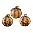 【5%OFFクーポン有り!マラソン期間中♪】【3個セット】パンプキンオブジェ SSハロウィン かぼちゃ カボチャ オブジェ 置物 インテリア 飾り 装飾 ディスプレイ