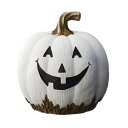 【5%OFFクーポン有り!マラソン期間中♪】パンプキンオブジェ ホワイト フェイス M 1個ハロウィン かぼちゃ カボチャ オブジェ 置物 インテリア 飾り 装飾 ディスプレイ