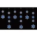 LED6連スノーフレークカーテンライト ブルーホワイト 144球点滅パターンコントローラー付きです。軒下などのクリスマス演出に大活躍。クリスマス イルミネーション 電飾 ライト LED ハロウィン 屋外 カーテン