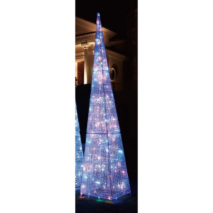 【クーポンで5％OFF！10/1 0:00～11/30 23:59まで！】LEDビッグクリスタルツリー 【屋外使用可／コントロール不可】 パステル 1台クリスマス ツリー イルミネーション 電飾 ライト LED ハロウィン 屋外のサムネイル
