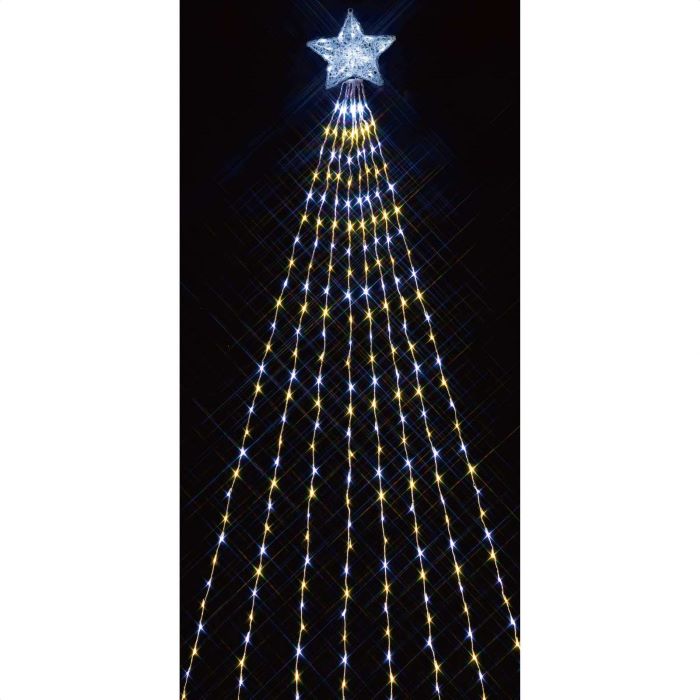 LED270球ナイアガラライト ゴールド/ホワイト 1セット送料無料 イルミネーション ライト イルミネーションライト 室内 屋外 ストリングライト ツリー LED 電飾 クリスマス