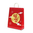 【5%OFFクーポン有り!マラソン期間中♪】【10枚入り】手提げ福袋 福王 35×14×45cmラッピング ギフト 紙袋 手提げ 業務用 福袋 正月 セール
