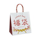 【50枚入り】福袋 しめ飾り 26×15×28cmおしゃれなデザインの福袋です。雑貨やアパレル、食品など幅広くお使いしていただけます。マチ部分は左右で色が異なり...