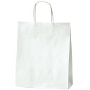 【50枚入り】手提げ紙袋 丸ひも ローコストタイプ 白無地 26×10×31cmサイズも豊富にご用意!よく使われるサイズをお求めやすい価格で。紙袋 袋 業務用 ...