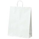 【50枚入り】手提げ紙袋 丸ひも ローコストタイプ 白無地 38×15×50cmサイズも豊富にご用意!よく使われるサイズをお求めやすい価格で。紙袋 袋 業務用 ...