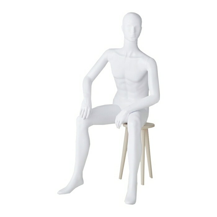 【5%OFFクーポン有り!ブラックフライデー期間中♪】【業務用】軽量ABS製 紳士全身リアルマネキン 座りポーズ 1台トルソー メンズ マネキン 男性 紳士 全...