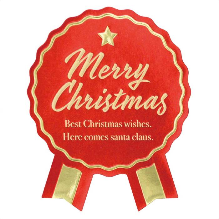 【100枚入り】クリスマスギフトシール 強粘着 小 メリークリスマスシールが剥がれやすい梨地や不織布素材にもしっかり貼れる強粘着のシールです。クリスマス ラッピ...
