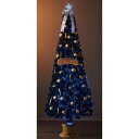 【高さ240cm】デコレーション光ファイバークリスマスツリーセット ゴールド幻想的な光が輝く夜はもちろん、日中も映える高級感あふれるツリー。クリスマスツリー フ...