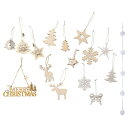 【10%OFFクーポン有り!6月25日限り】ナチュラルクリスマスオーナメントセット ナチュラルホワイトクリスマス 飾り 装飾 ツリー オーナメント