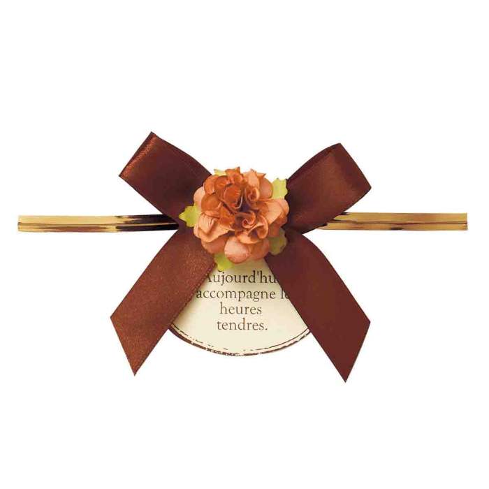 【10個入り】フルリール ワイヤータイ ブラウン紙素材の造花なので、ナチュラルで優しい雰囲気を持ち合わせています。送料無料 ラッピング リボン ギフト ハンドメイド タイ おしゃれ 誕生日