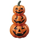 3連パンプキンオブジェ M 1個ハロウィン飾り定番の3連カボチャ。送料無料 ハロウィン かぼちゃ カボチャ 置物 飾り ディスプレイ オブジェ 装飾