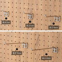 【10本セット】有孔パネル用フック(直径4mm) クローム L2cm有孔パネル用のスチール製フック。孔径6mm／孔ピッチ25mm／パネル厚5～5.5mmのパネルに使用できます。送料無料 フック 陳列用 ディスプレイ 店舗 有孔ボード