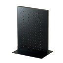 【10%OFFクーポン有り!5月25日限り】卓上両面有孔パネルスタンド 黒+ベース 黒 幅30×高さ40cm 1台送料無料 有孔ボード パンチングボード ペグボ...