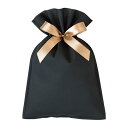 【10枚入り】不織布リボン付きギフトバッグ ブラック 幅20×高さ30[21.5]cmシンプルなデザインと落ち着いたカラーが使いやすく、飽きのこないギフトバッグです。送料無料 ラッピング 袋 ギフト おしゃれ 不織布 無地 シンプル 黒 リボン