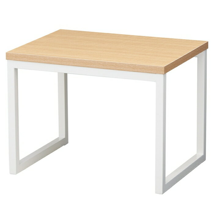 スチール脚コの字ラック エクリュ×白脚 幅35cm 1個スチール脚と木製棚のおしゃれな組み合わせ。送料無料 ラック ディスプレイラック オープンラック 棚 卓上 棚 シンプル おしゃれ 木製 大 収納 コの字型