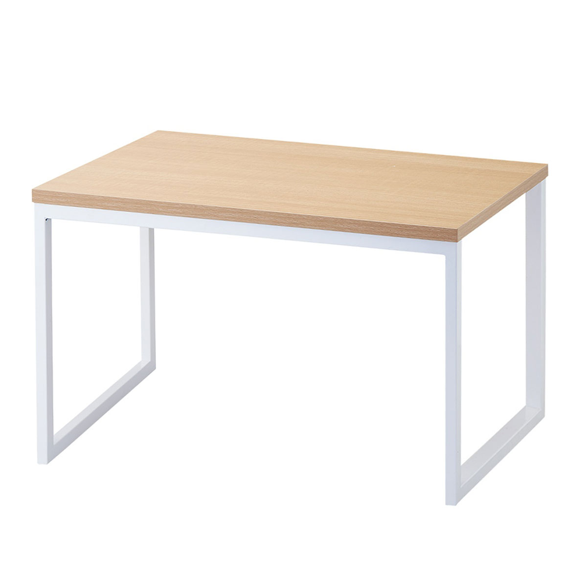 スチール脚コの字ラック エクリュ×白脚 幅45cm 1個スチール脚と木製棚のおしゃれな組み合わせ。送料無料 ラック ディスプレイラック オープンラック 棚 卓上 棚 シンプル おしゃれ 木製 大 収納 コの字型